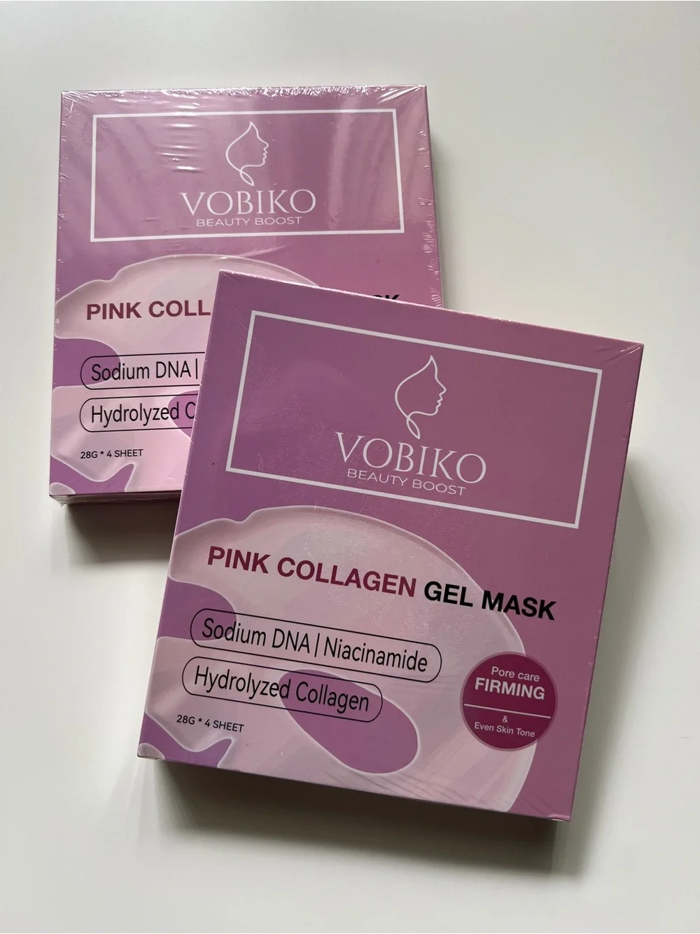 K-Beauty Glass Skin Collagen Mask Set 2 Box Bundle 8pc VOBIKO